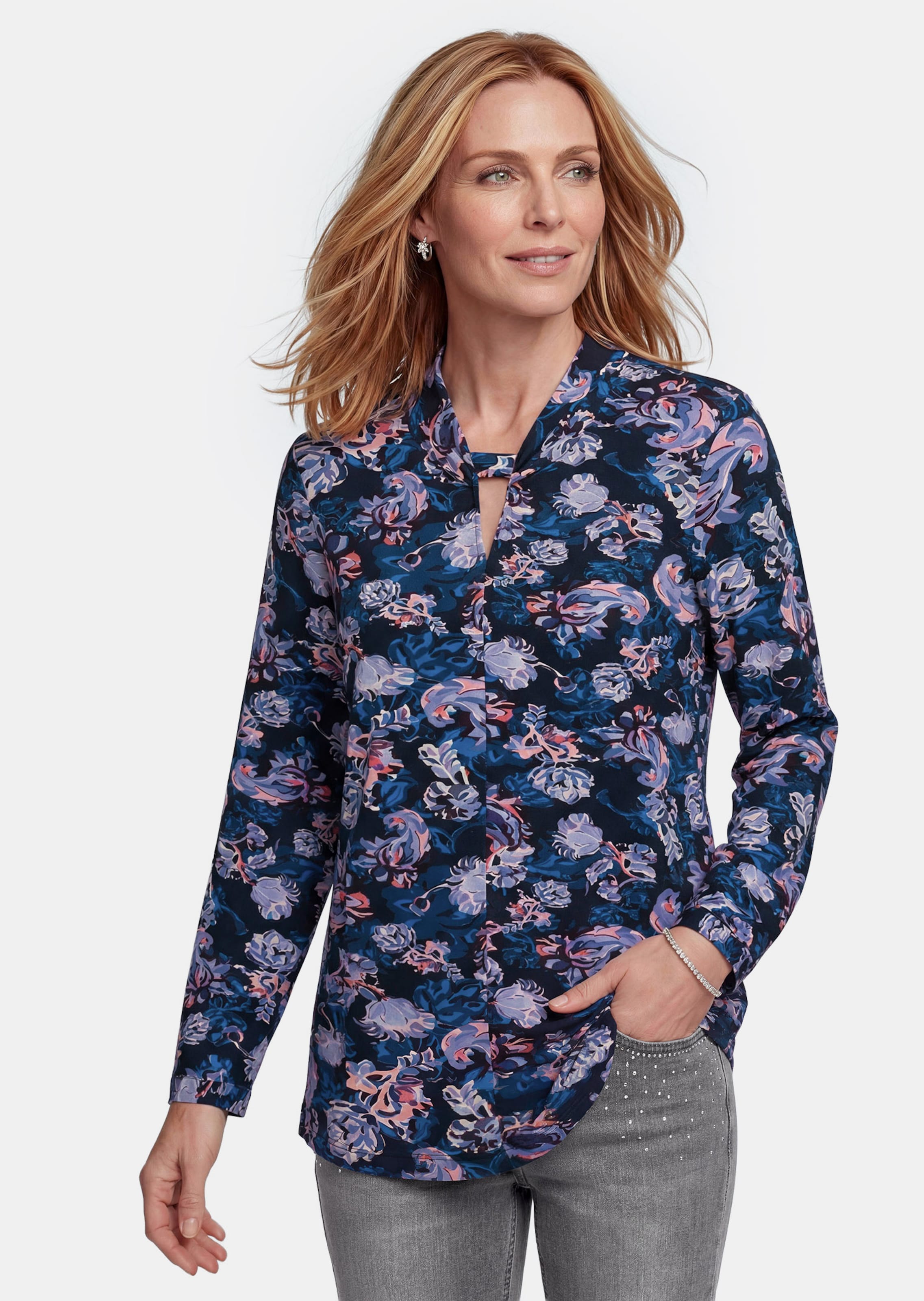 Jersey-Shirt mit Knotendetail