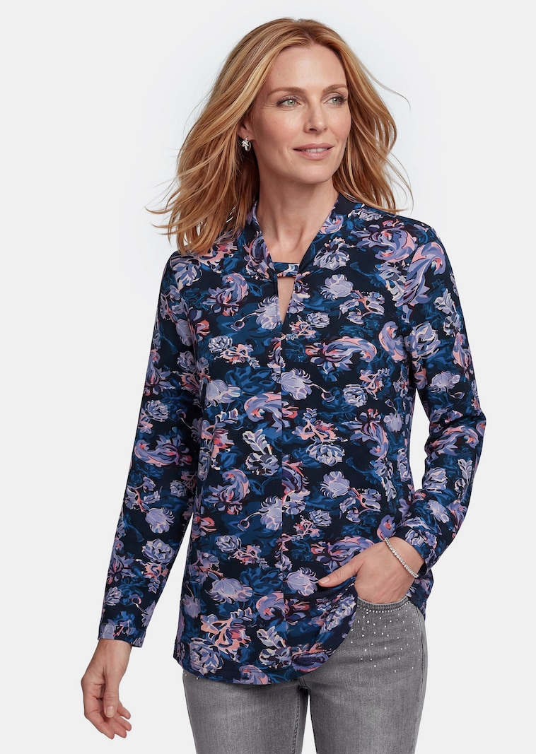 Jersey-Shirt mit Knotendetail