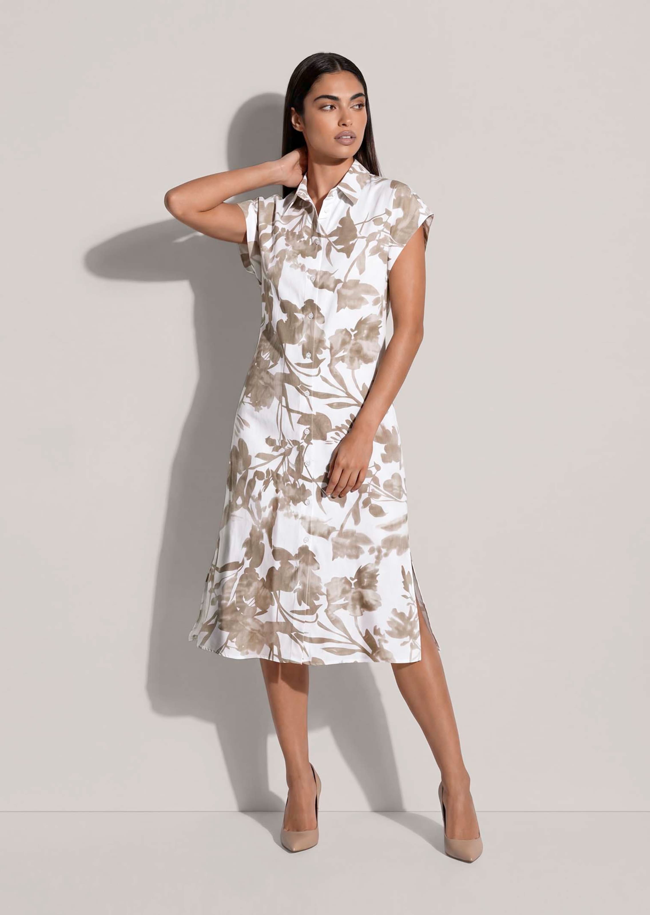 Robe-chemise en viscose avec imprimé fleuri