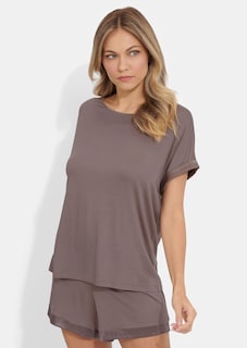 Pyjama-Shirt mit Satin-Details thumbnail 5