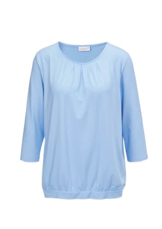 hellblau Shirt mit Rundhals und 3/4-Arm