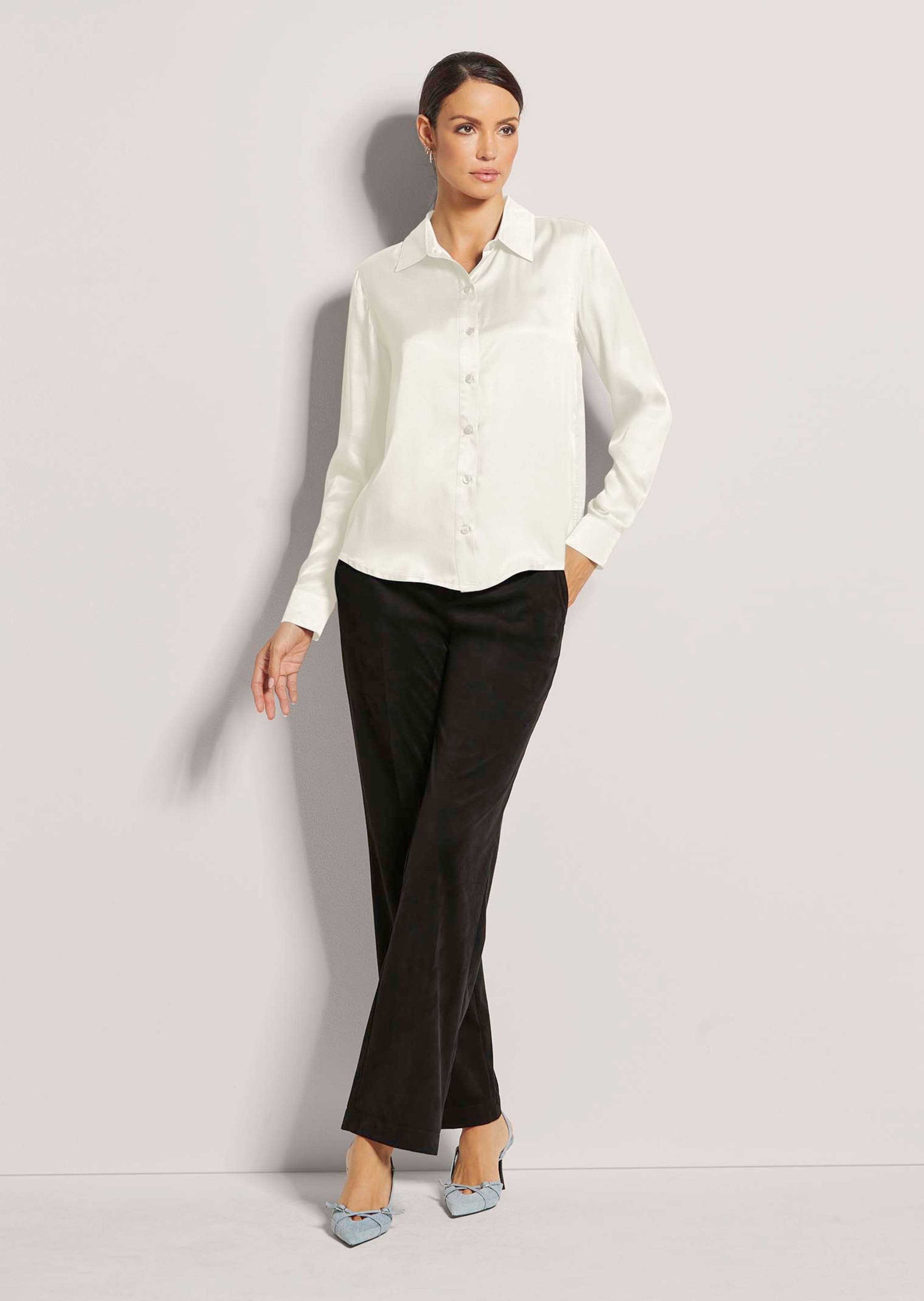 Chemisier-blouse EQUIPMENT En Soie - Taille EU 40 - Blanc Cassé - Occasion Très Bon état