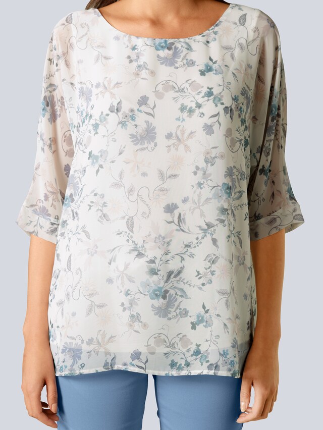 Bluse mit Blumendessin 1