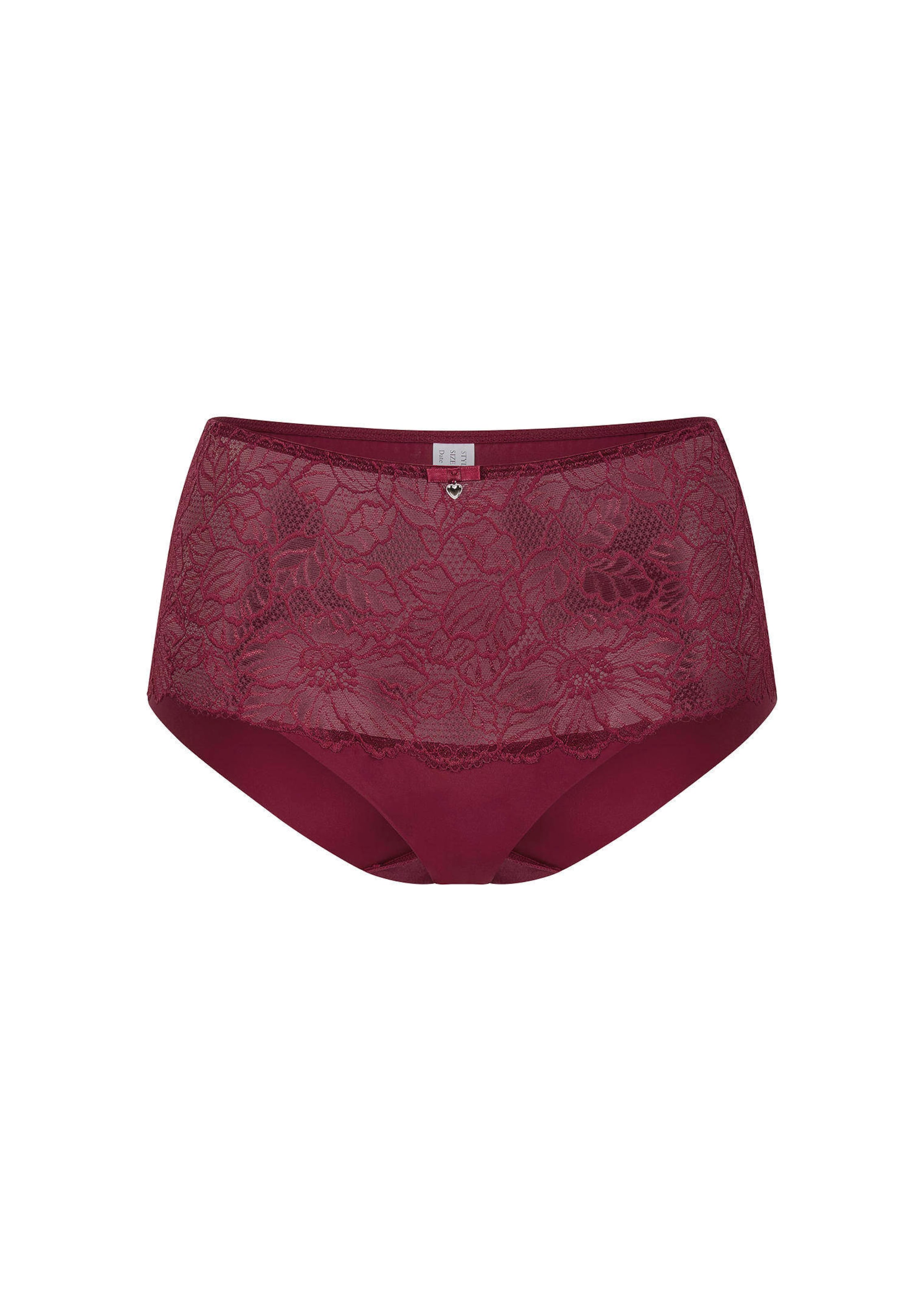 Slip montant avec dentelle et détail bijou