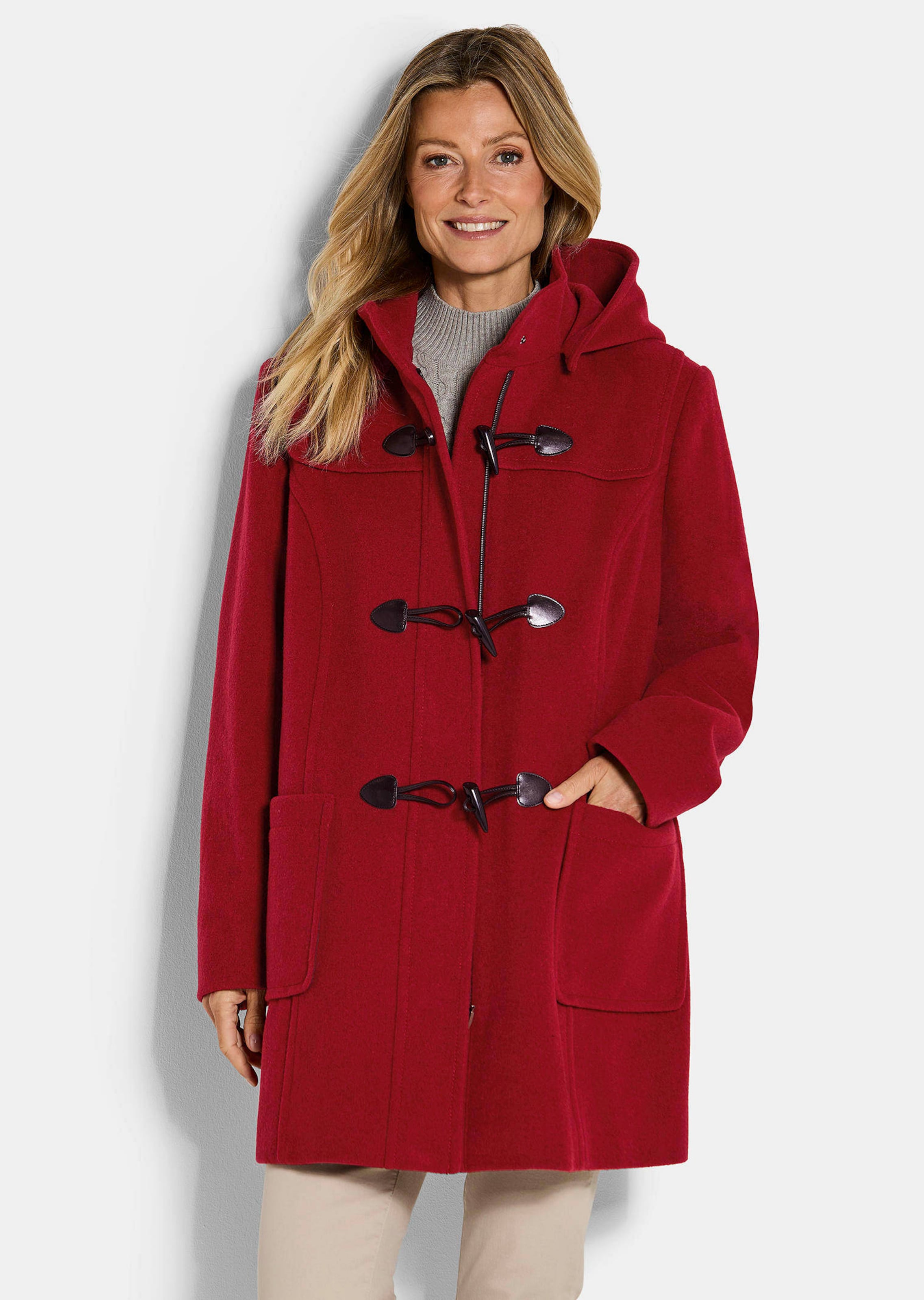 Duffle-coat classique en laine mélangée
