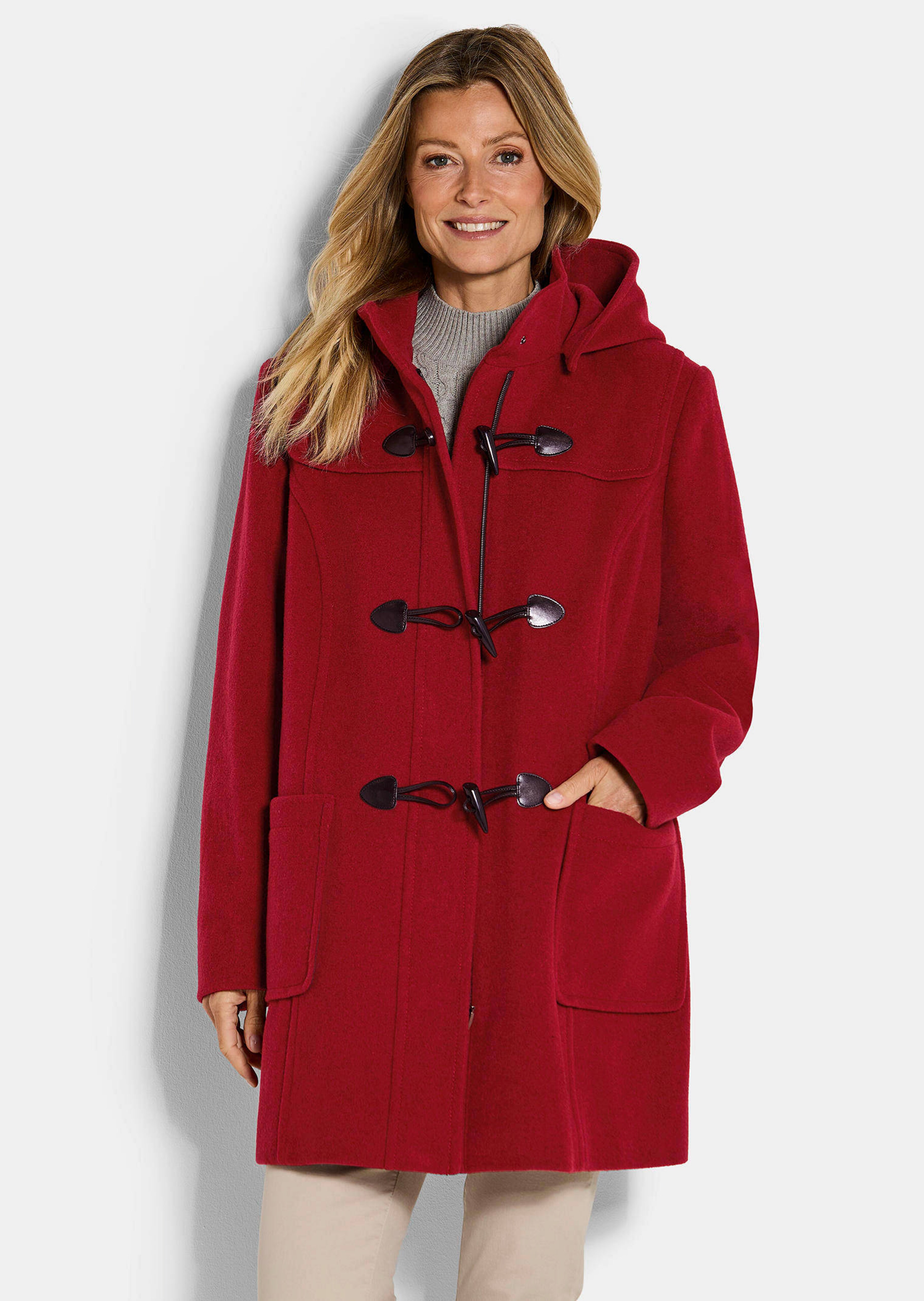 Duffle-coat classique en laine mélangée