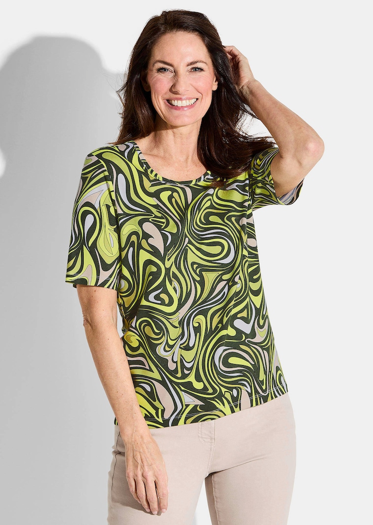 T-shirt imprimé en jersey avec teneur en coton