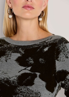 Jacquard-Pullover mit 3/4-Ärmeln thumbnail 5