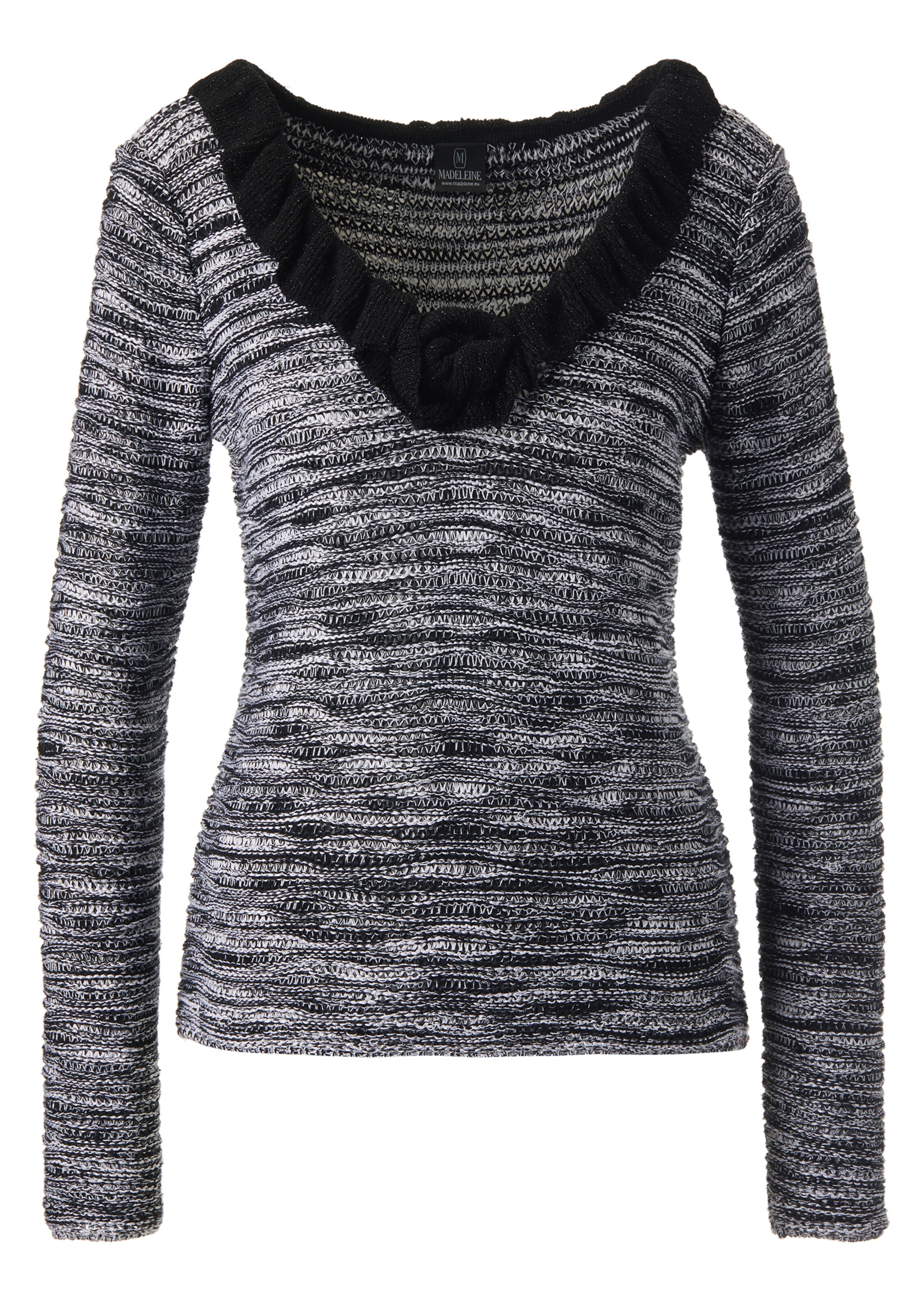 Strickpullover mit markantem V-Ausschnitt