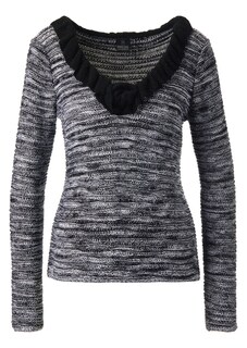 Strickpullover mit markantem V-Ausschnitt thumbnail 1