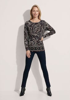 Sweatshirt met paisleyprint en vleermuismouwen thumbnail 2