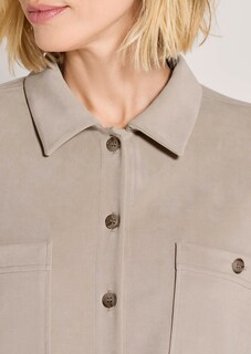 Oversize Hemdbluse mit aufgesetzten Taschen thumbnail 5