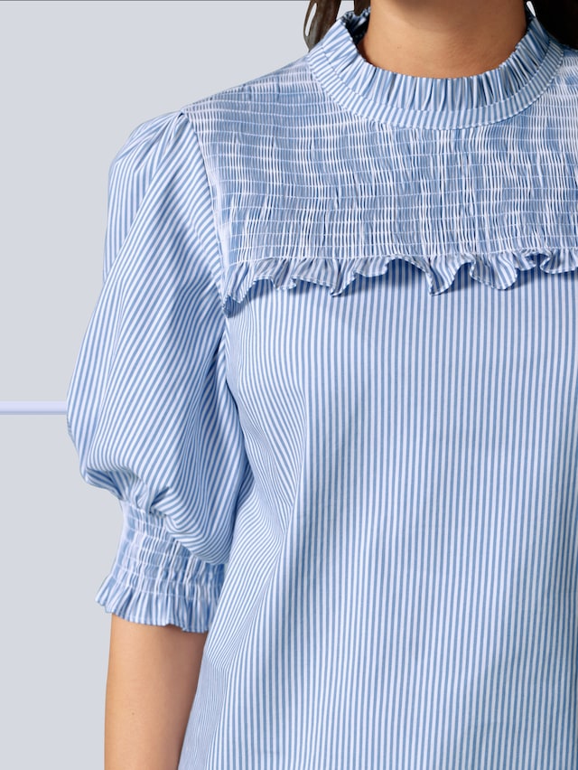Bluse mit gesmoktem Ärmel 1
