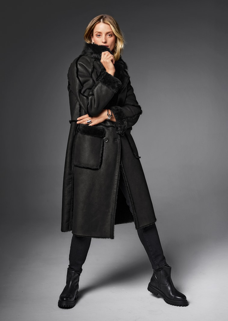 Lammfell-Mantel in Premium-Qualität