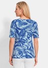 T-shirt en viscose avec motif feuilles graphique thumbnail 3
