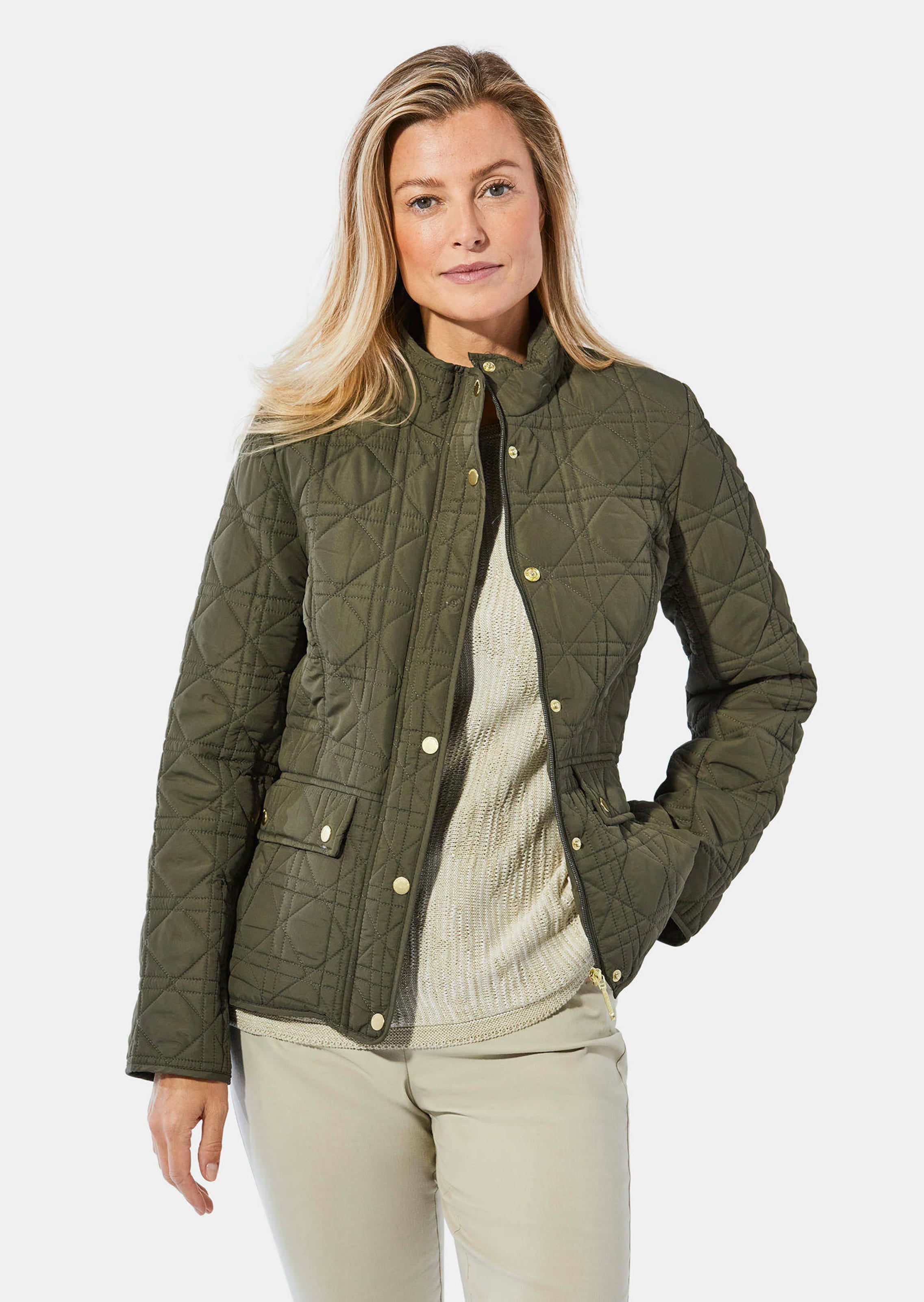 Steppjacke mit zweierlei Steppmuster