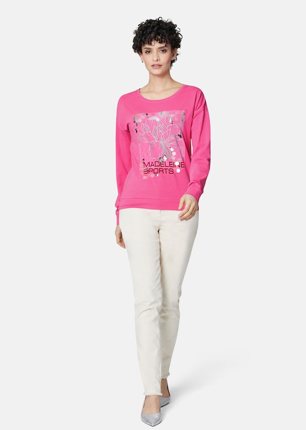 Sweatshirt mit dekorativem Flower Print 1