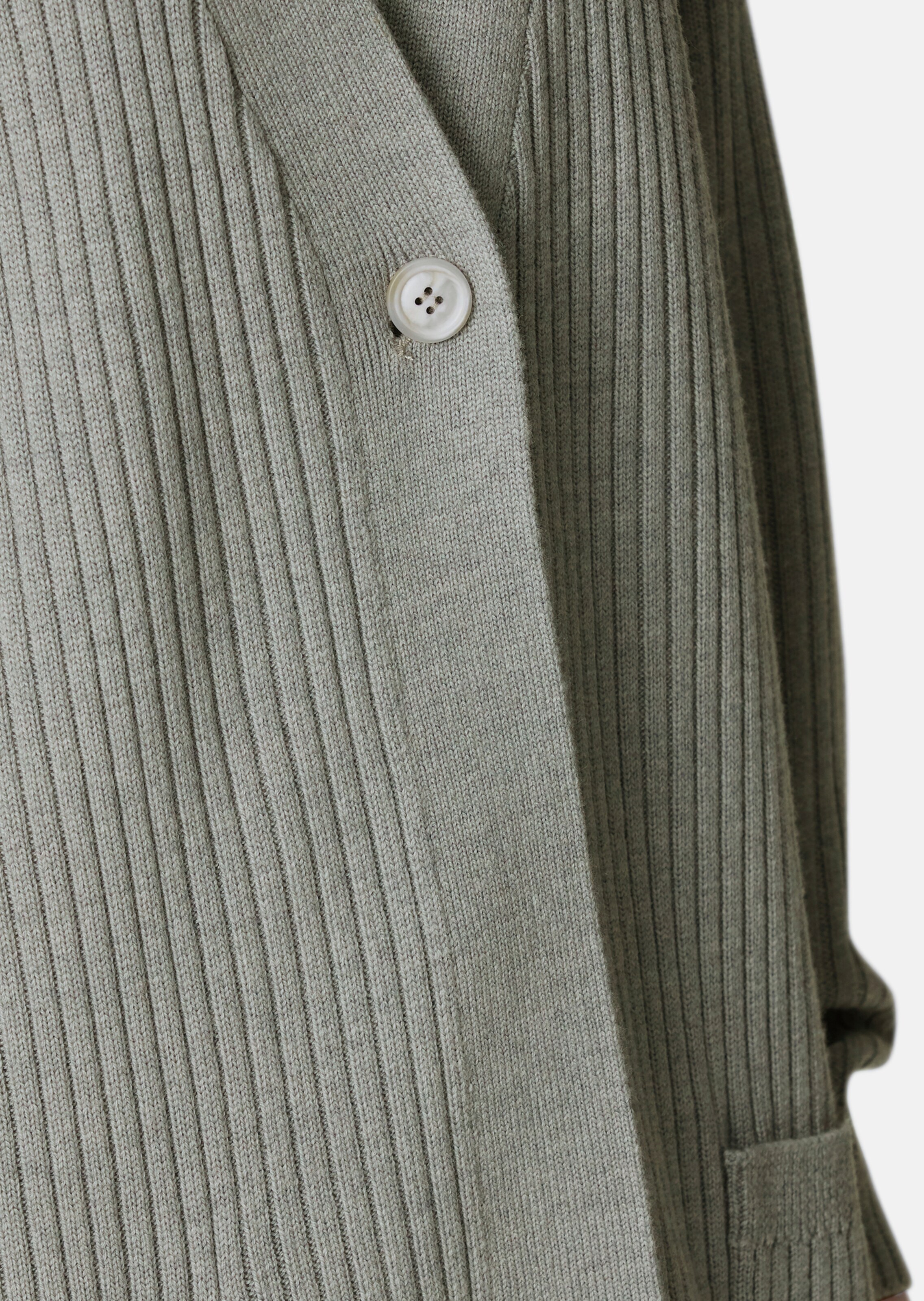 Long woollen cardigan in an oversized style in pale grey / melange