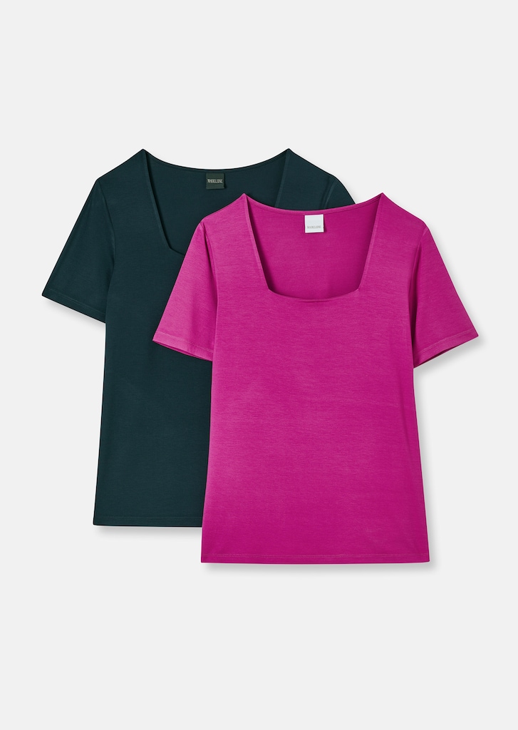 Double pack of t-shirts made from sustainable LENZING™ ECOVERO™ viscose fibers 5
