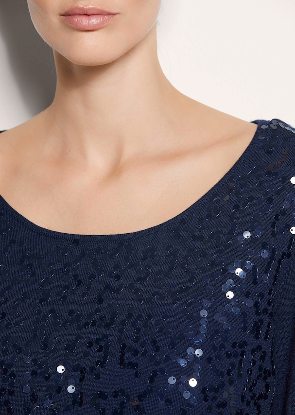 Rundhals-Pullover mit Glanz-Effekt 4