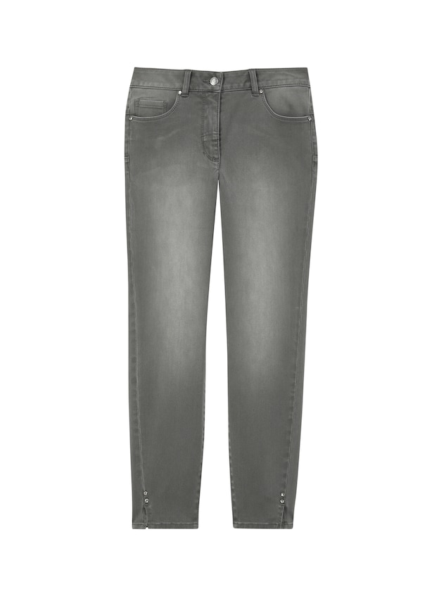 Slim-fit 7/8 jeans with rhinestone decoration 5