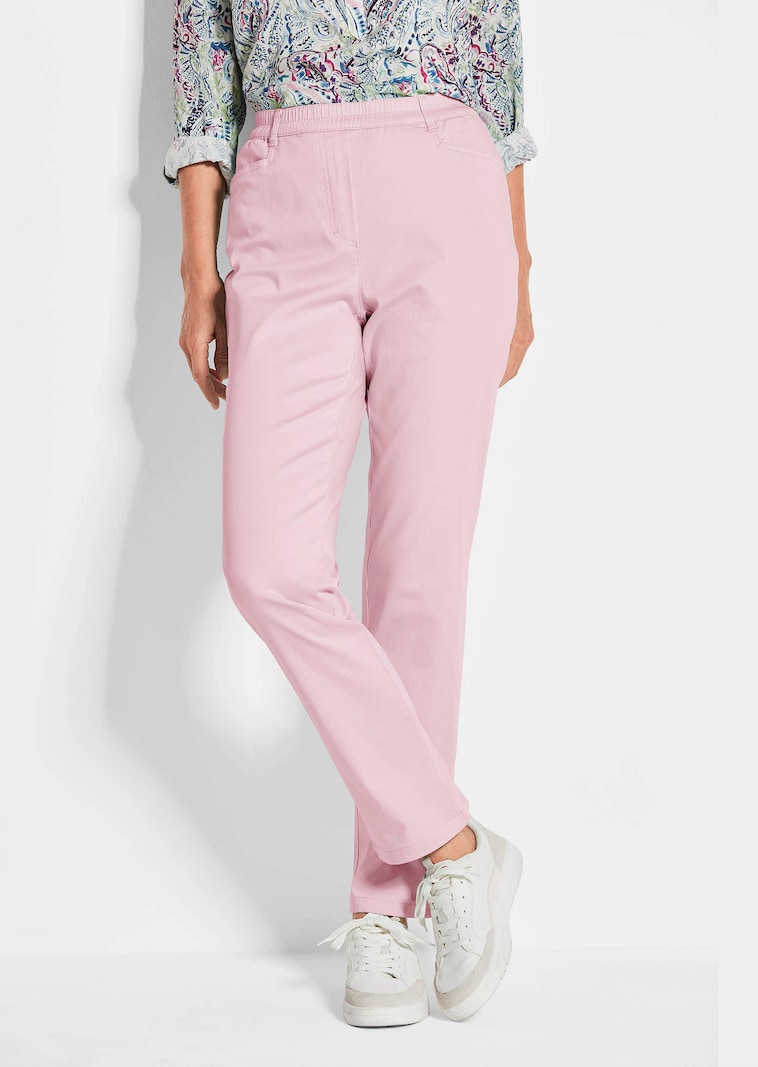Pantalon LOUISA à taille élastique en coton satiné