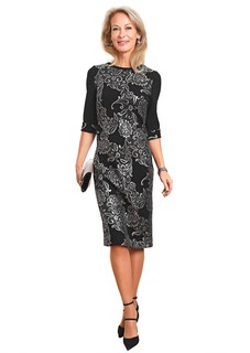 Festliches Kleid mit raffiniert glänzendem Druck thumbnail 1