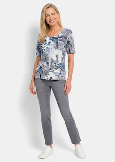 Shirt van viscose met vrouwelijke paisleyprint thumbnail 2