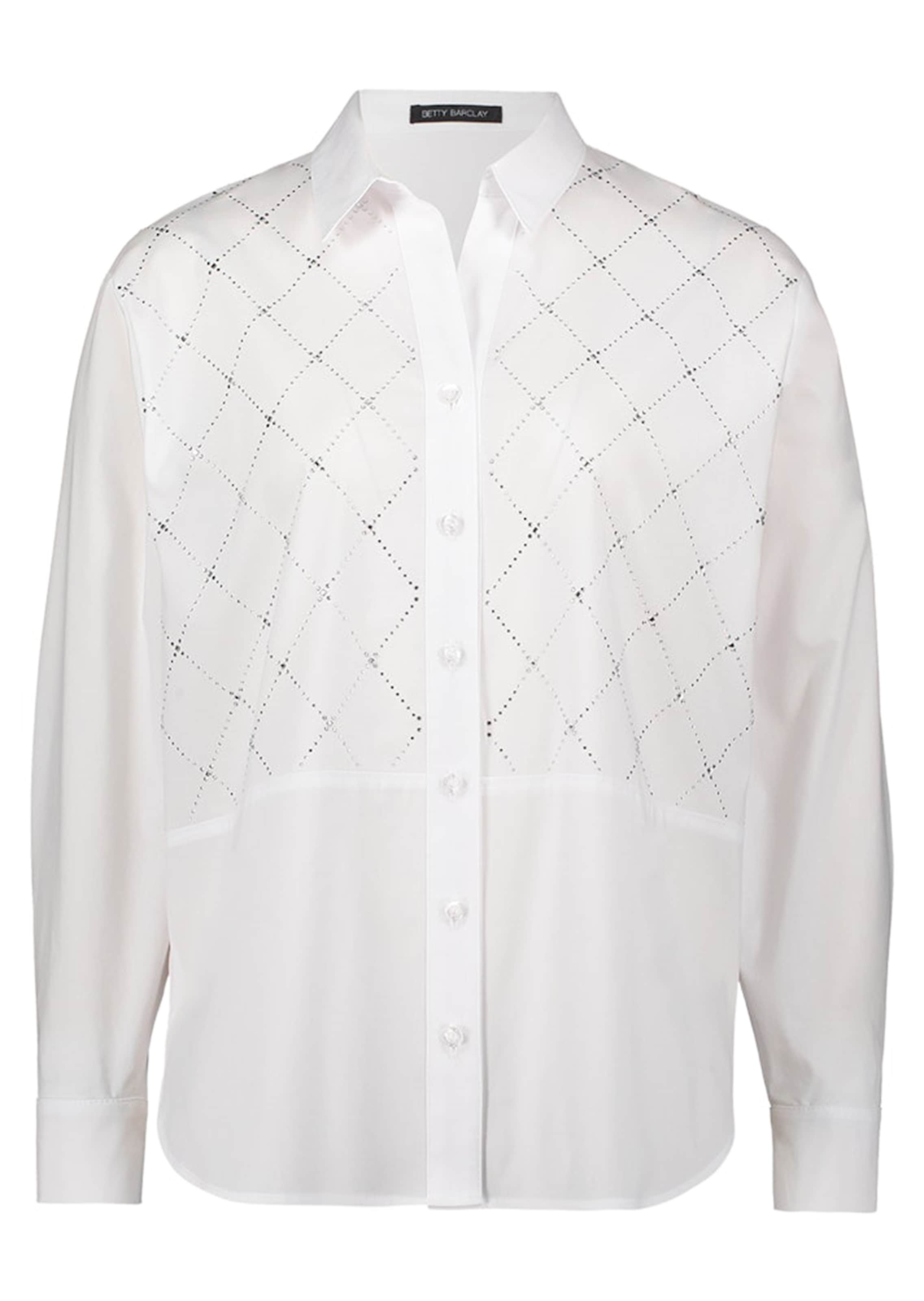 Lange Hemdbluse mit Glitzersteinen