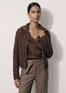 Grobstrickjacke mit voluminösem Stehkragen thumbnail 1