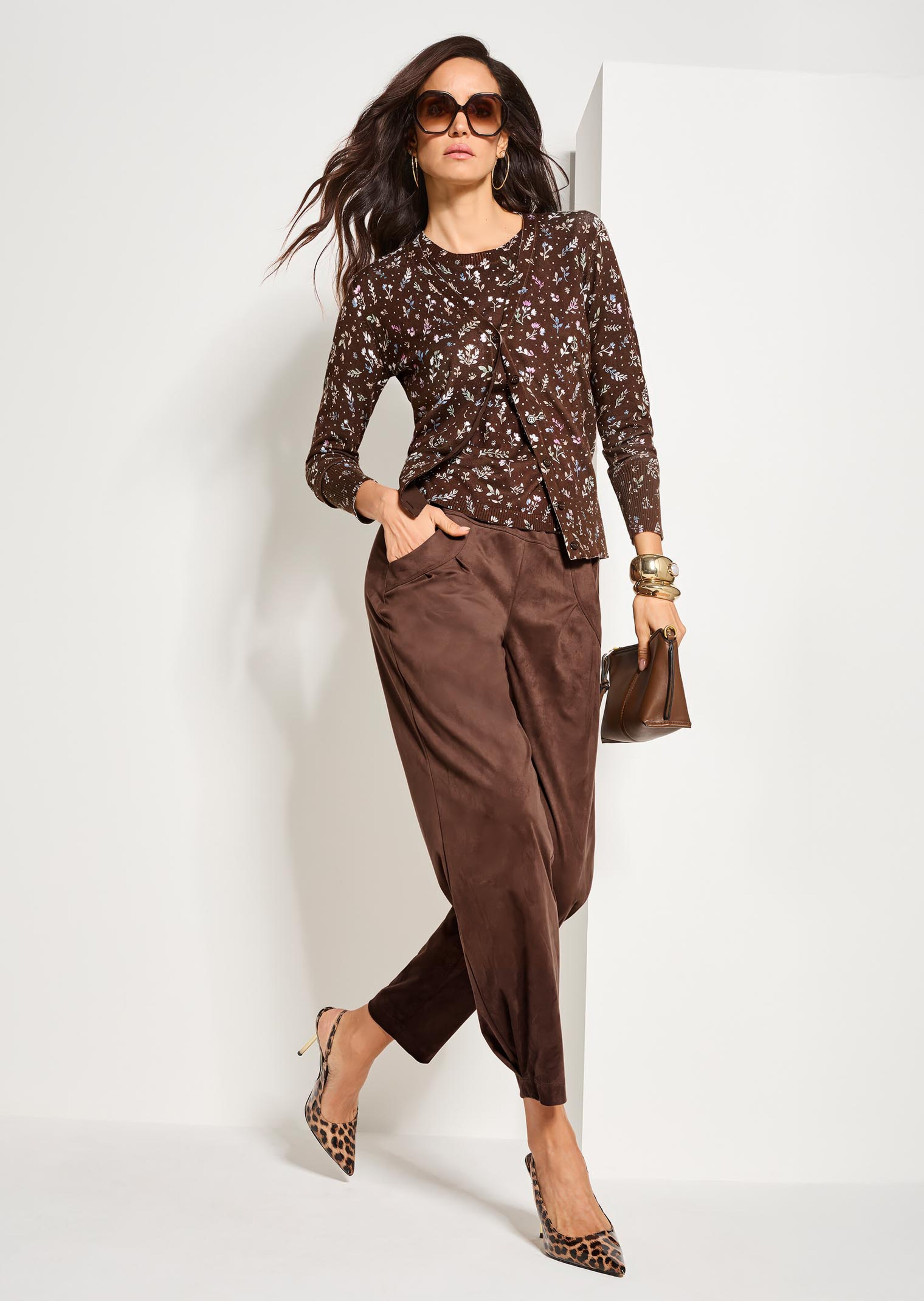 Barrel-Leg-Schlupfhose aus Peachskin