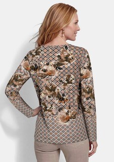 Comfortabel shirt van jersey met gouden accenten thumbnail 3