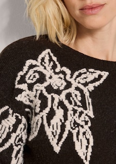 Strickpullover mit Blumenmotiv thumbnail 5