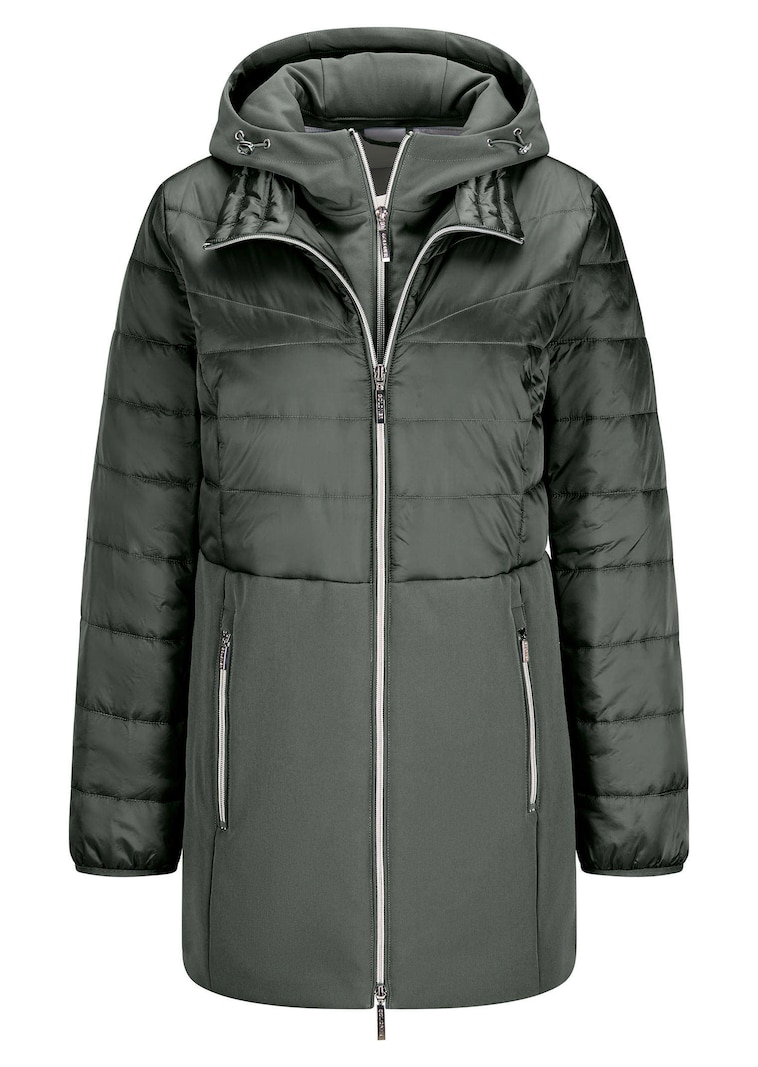 Steppmantel mit Softshell-Einsatz