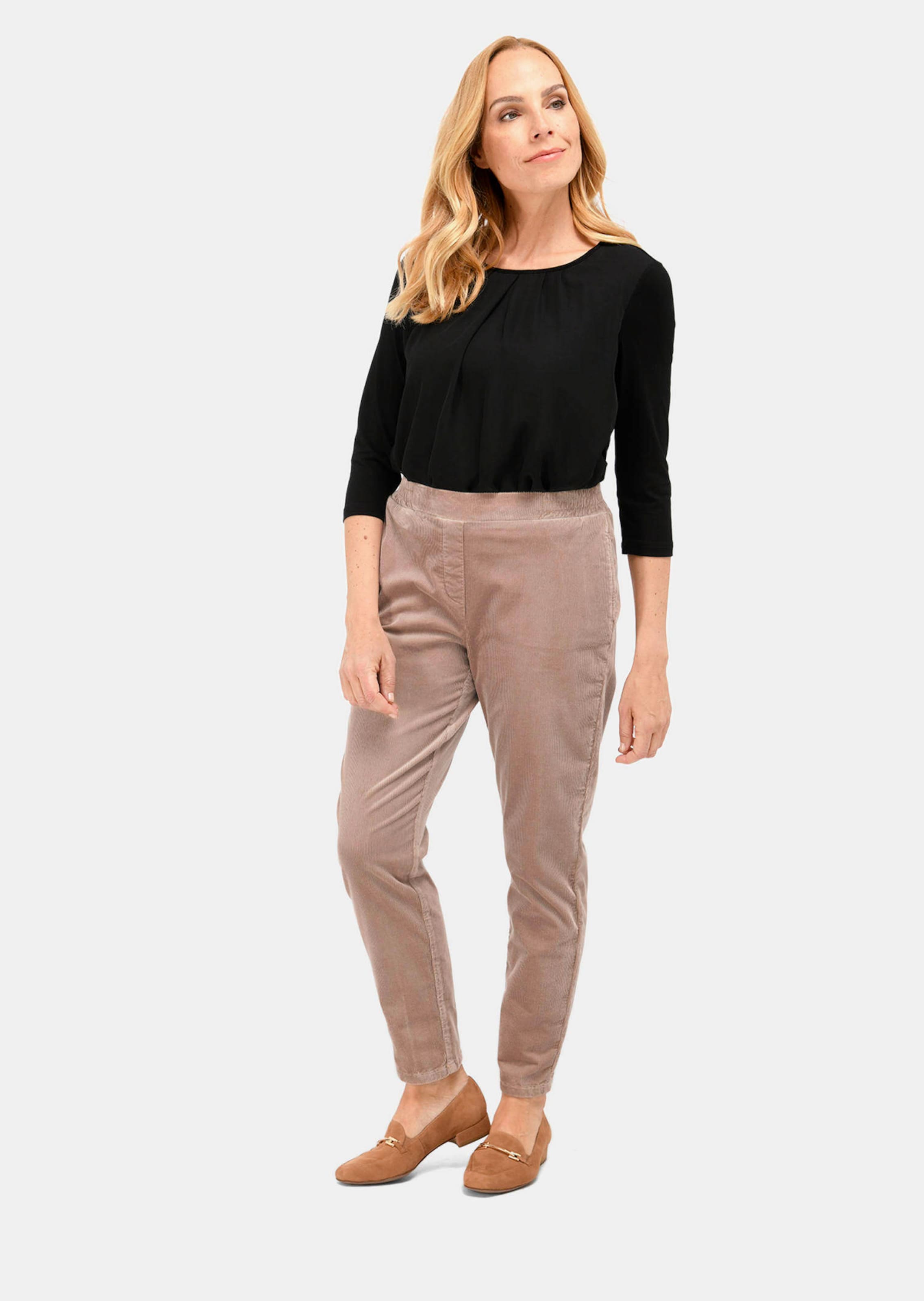 Pantalon MARTHA en velours côtelé - beige - Gr. 46 de Goldner Fashion