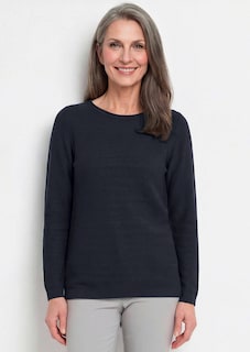 Fijn gebreide tricot pullover met boothals thumbnail 7
