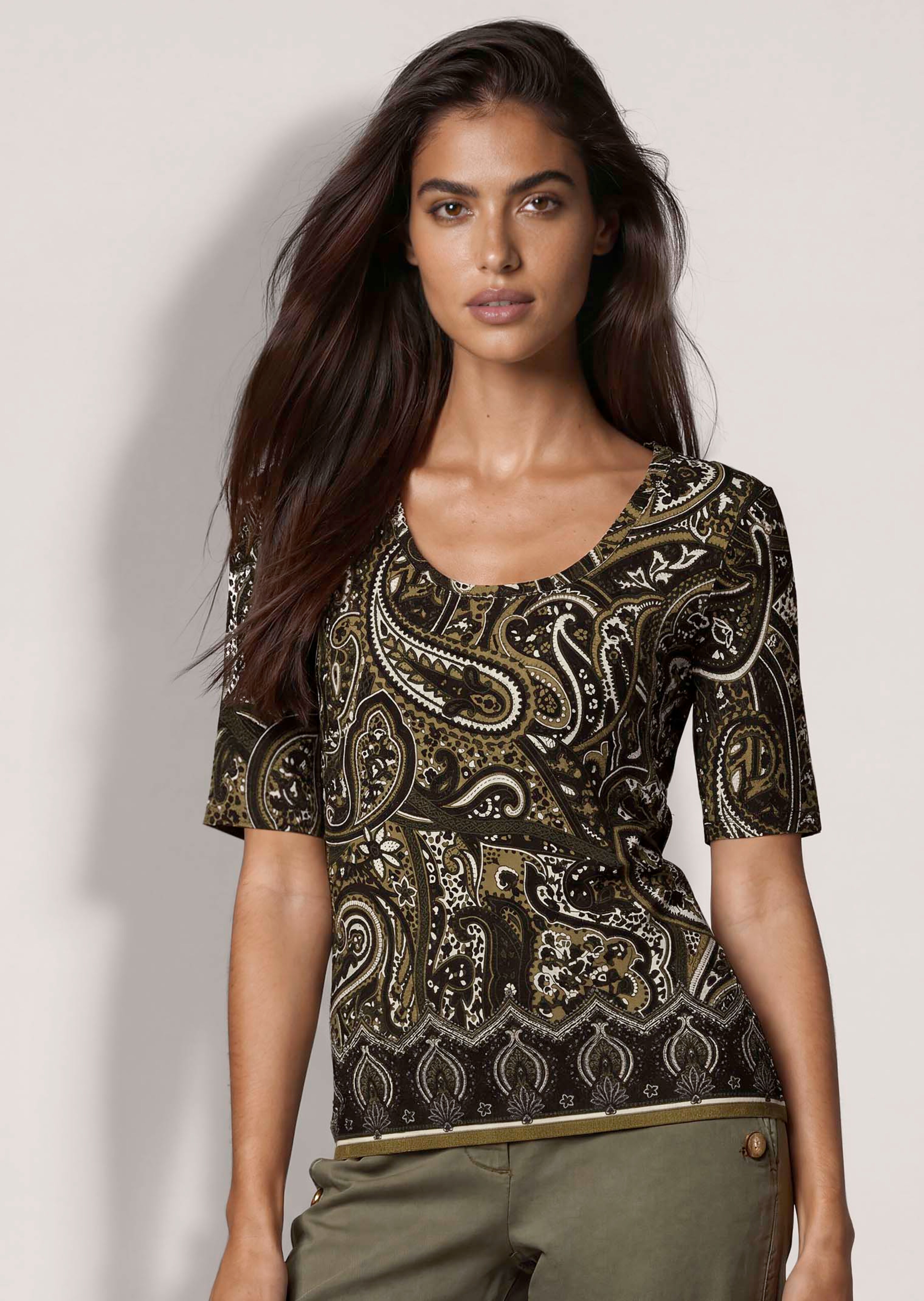 Shirt met paisleyprint