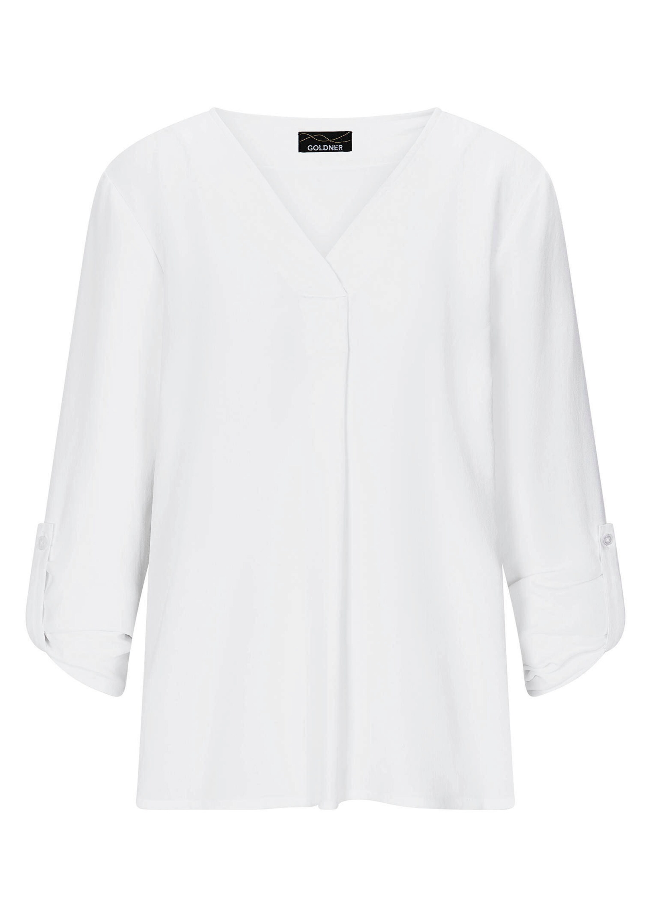 Pflegeleichte Bluse mit V-Ausschnitt