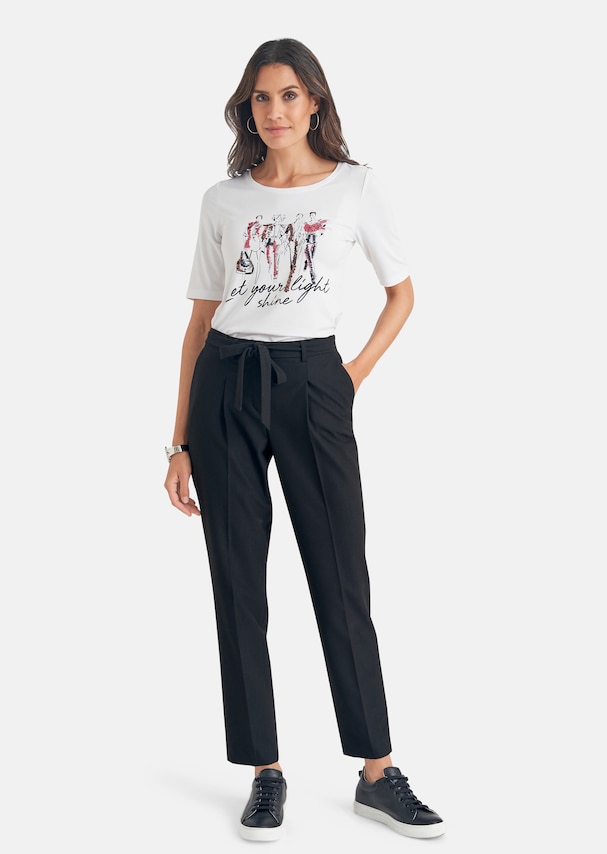 Ankle-length pleated trousers 1