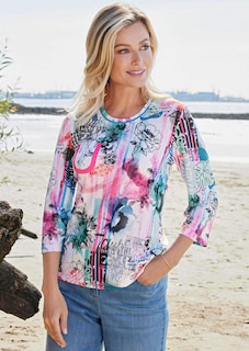 Gedessineerd shirt in krachtige kleuren thumbnail 7