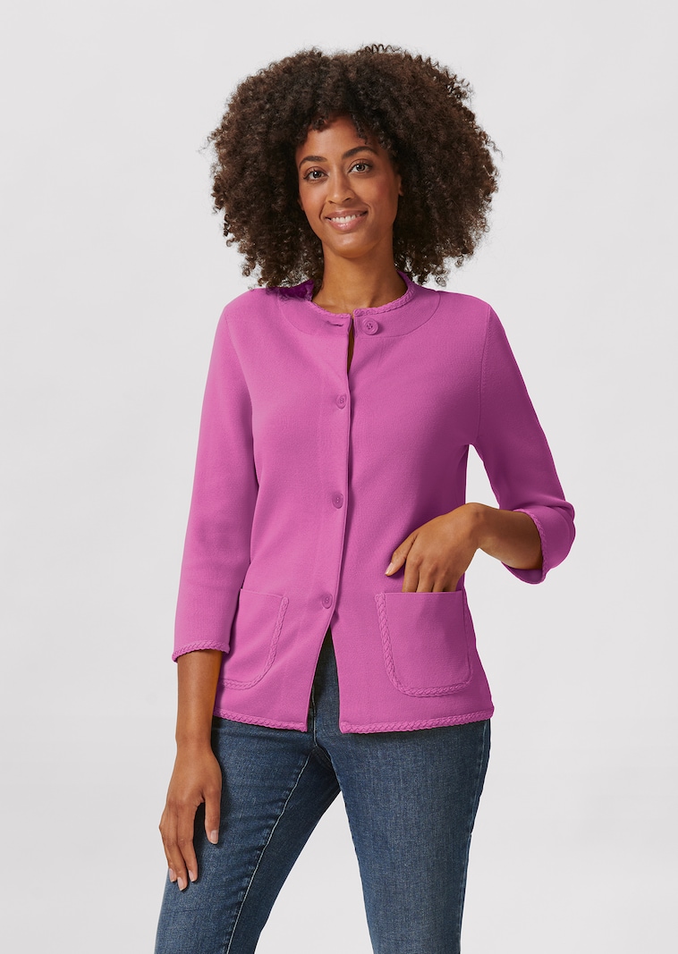 Strickblazer mit Flechtung