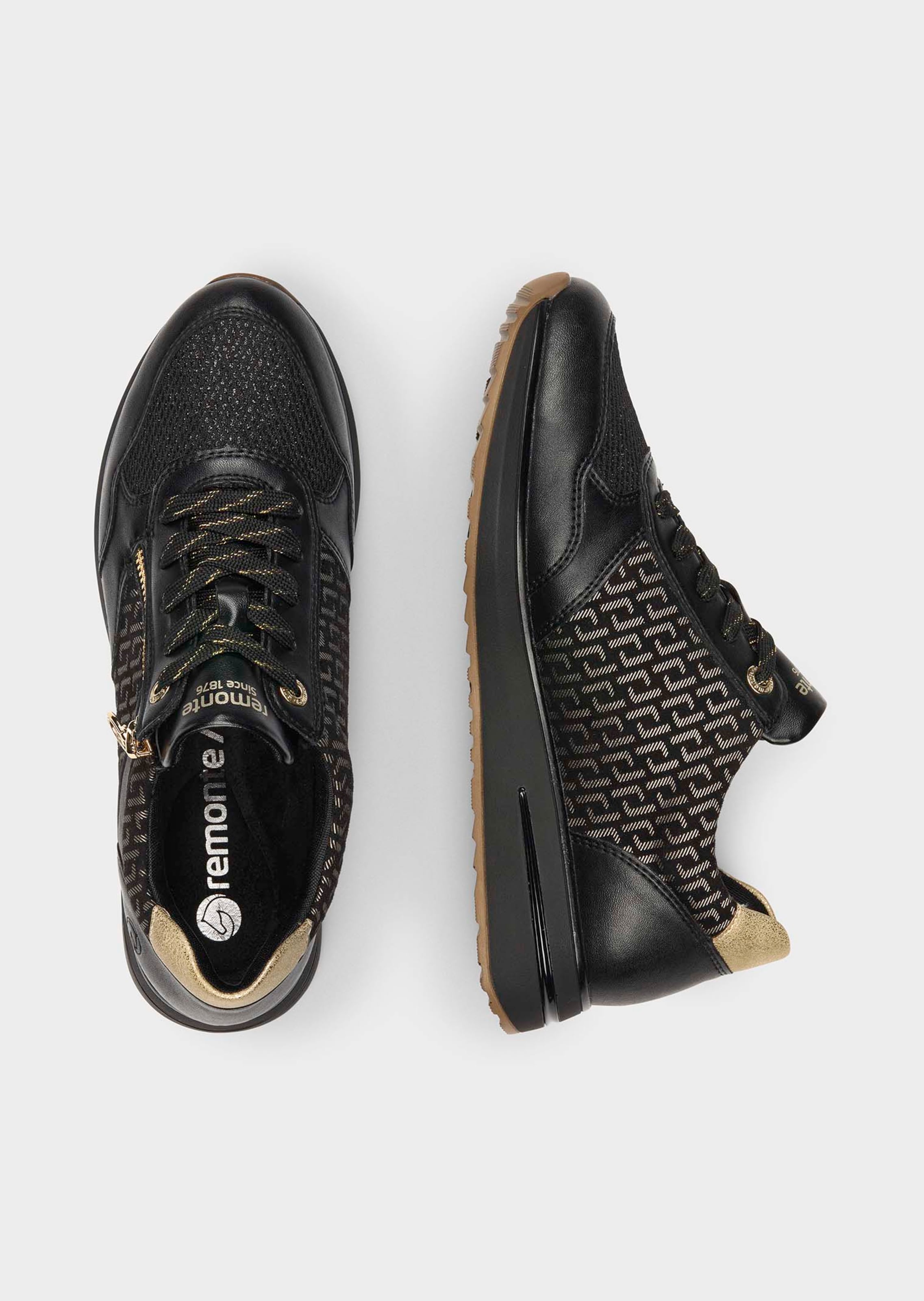 Sneaker mit goldfarbenen Details