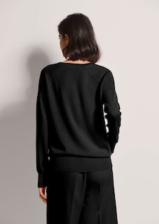 Kaschmir-Pullover mit Rippdetails thumbnail 3