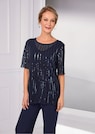 Mit funkelnden Pailletten besetztes Mesh-Shirt thumbnail 7