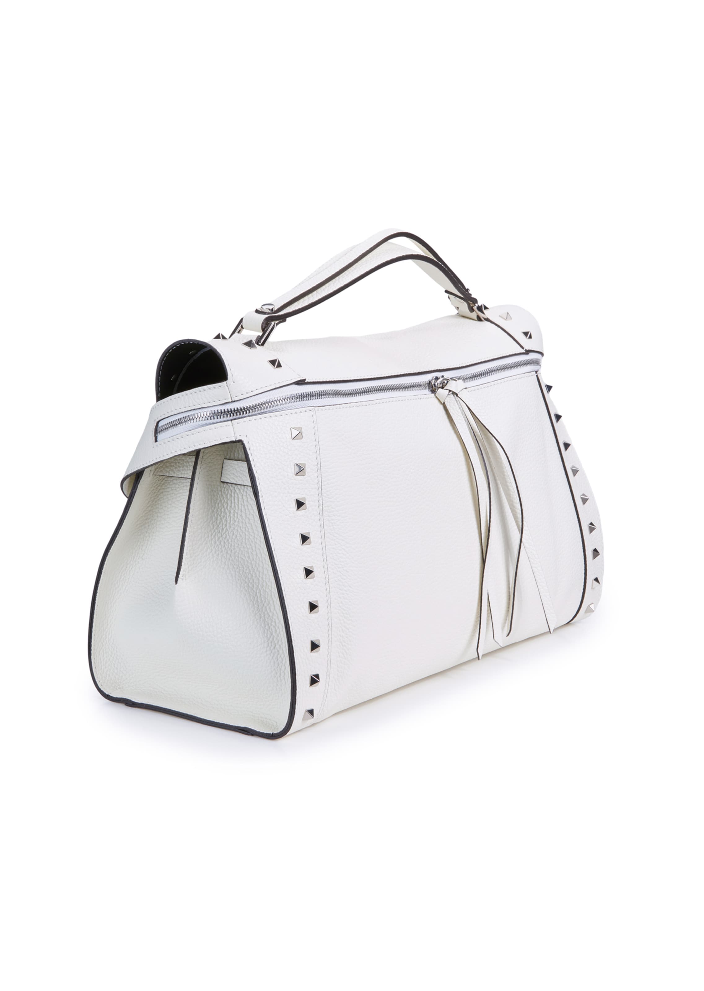 Leren tas met decoratie van studs kopen MADELEINE Mode