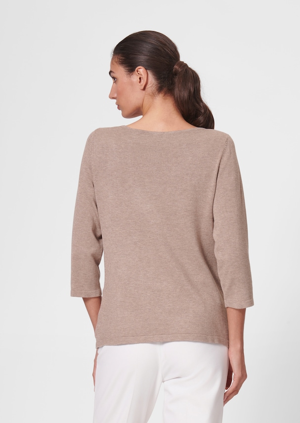 Knitted jumper with boat neckline 2