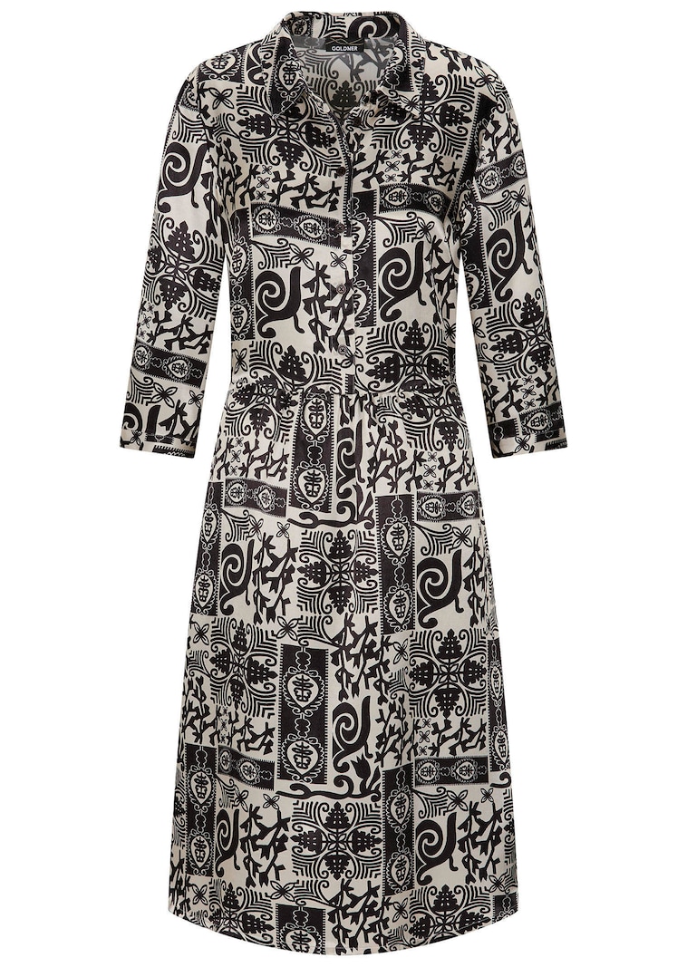 Robe-chemisier en satin de viscose