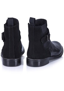 Leder-Boots mit Stretch-Einsätzen und Zierschließe thumbnail 2