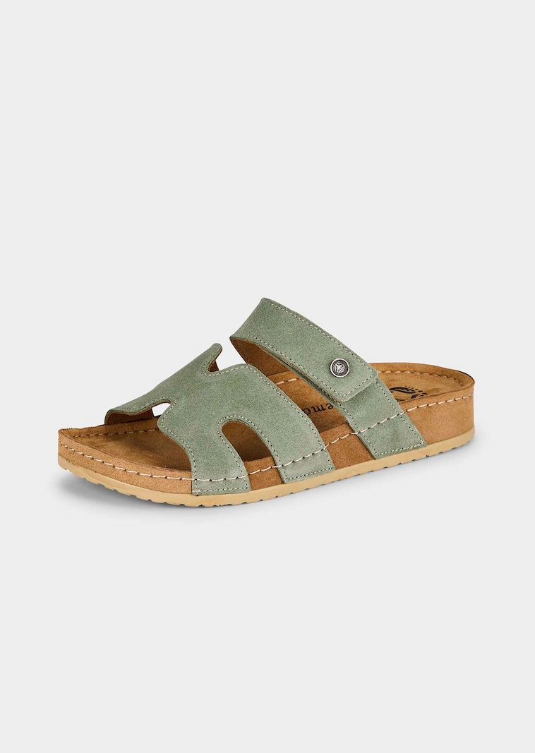 Pantolette mit verstellbaren Klettriemen