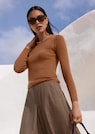 Gerippter Feinstrick-Pullover aus Schurwolle thumbnail 7